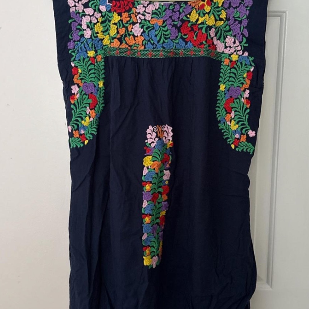 J. Marie navy and rainbow dress